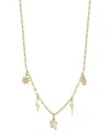 Sphera Milano 14k Over Silver Cz Charm Necklace