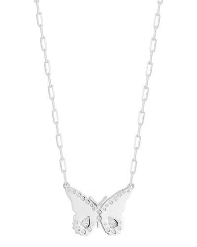 Sphera Milano Silver Cz Butterfly Necklace