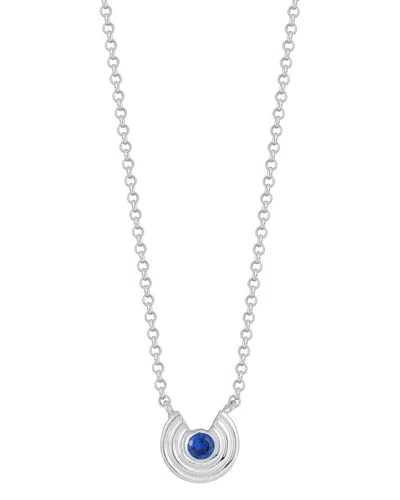 Sphera Milano Silver Cz Circle Necklace In Metallic