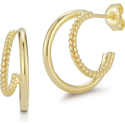 Sphera Milano Double Hoop Earrings In Burgundy