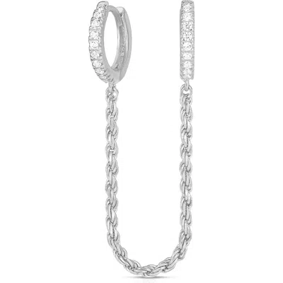 Sphera Milano Double Hoop Earrings In Silver