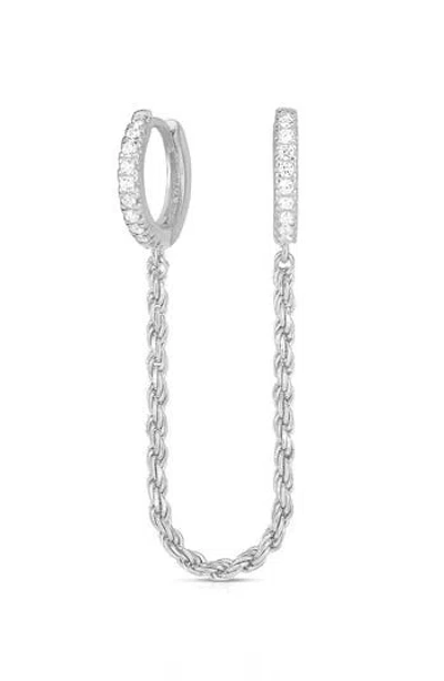 Sphera Milano Double Hoop Earrings In Silver