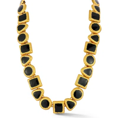 Sphera Milano Enamel Geometric Link Necklace