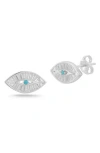 Sphera Milano Evil Eye Cz Stud Earrings In Metallic