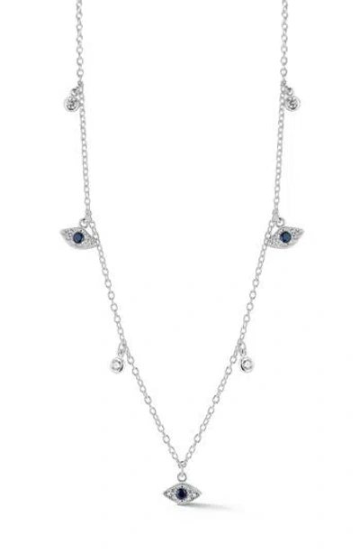 Sphera Milano Evil Eye Necklace In Metallic