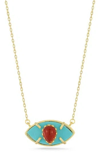 Sphera Milano Evil Eye Pendant Necklace In Gold