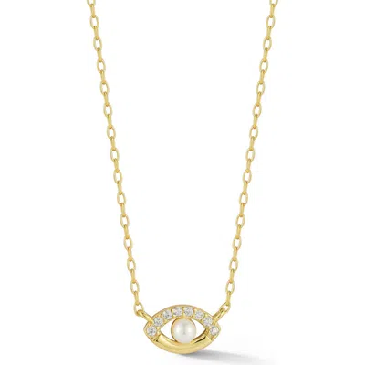 Sphera Milano Evil Eye Pendant Necklace In Gold