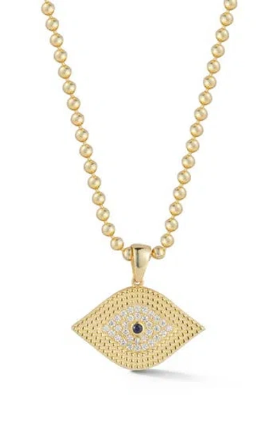Sphera Milano Evil Eye Pendant Necklace In Gold