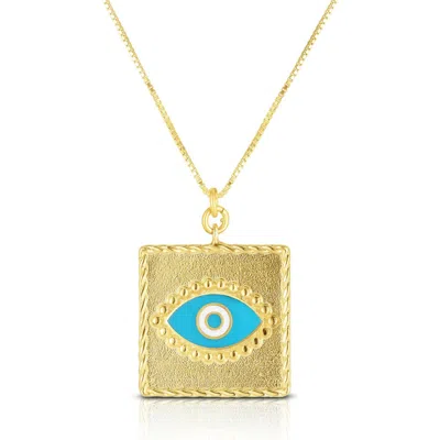 Sphera Milano Evil Eye Pendant Necklace In Gold