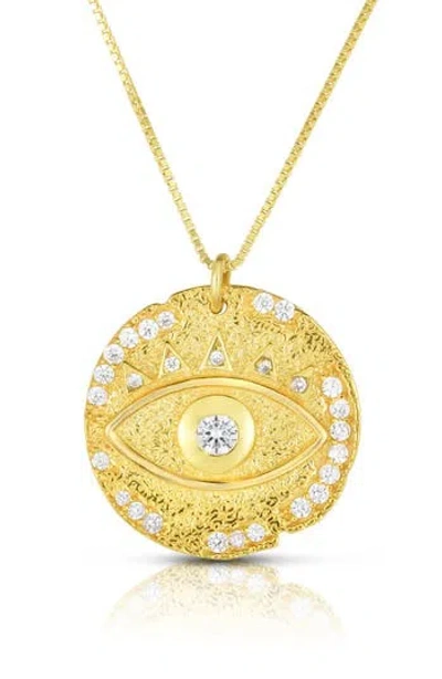 Sphera Milano Evil Eye Pendant Necklace In Gold