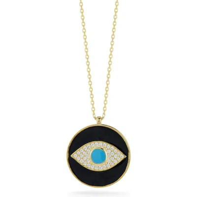 SPHERA MILANO SPHERA MILANO EVIL EYE PENDANT NECKLACE