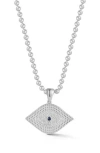 Sphera Milano Evil Eye Pendant Necklace In Silver