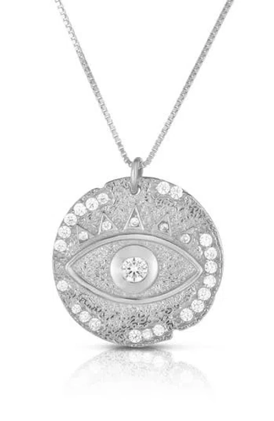 Sphera Milano Evil Eye Pendant Necklace In Silver