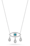 Sphera Milano Evil Eye Pendant Necklace In Silver