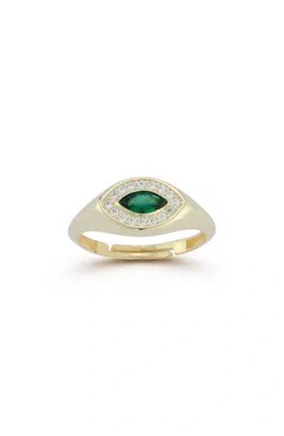 Sphera Milano Evil Eye Ring In Gold