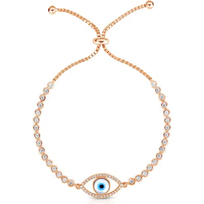 Sphera Milano Evil Eye Slider Bracelet In Gold