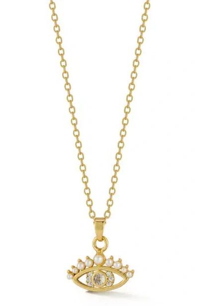 Sphera Milano 18k Plated Cz Necklace In Gold