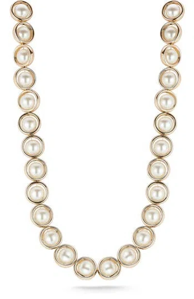 Sphera Milano Faux Pearl Necklace In Gold