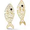 Sphera Milano Fish Drop Earrings In Gold