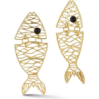 SPHERA MILANO SPHERA MILANO FISH DROP EARRINGS