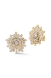 Sphera Milano Floral Statement Earrings In Gold