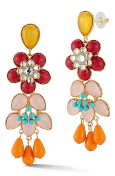 Sphera Milano Flower Drop Earrings