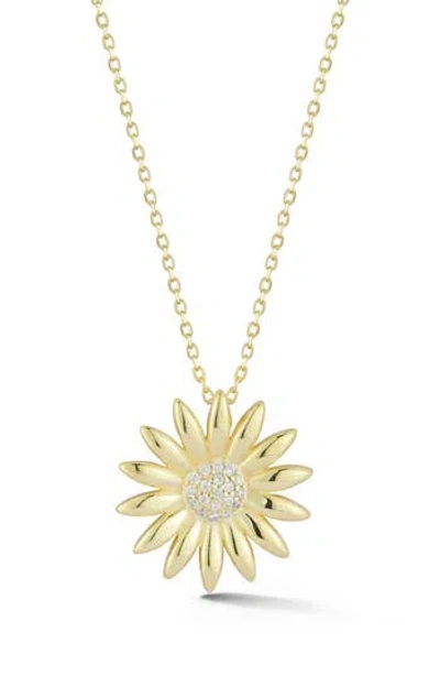 Sphera Milano Flower Pendant Necklace In Gold