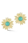 Sphera Milano Flower Statement Stud Earrings