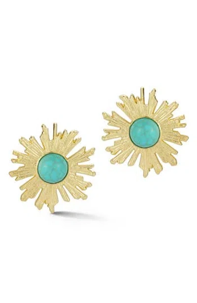 Sphera Milano Flower Statement Stud Earrings