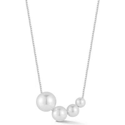 Sphera Milano Freshwater Pearl Necklace In Silver