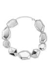 Sphera Milano Geometric Statement Necklace In Silver