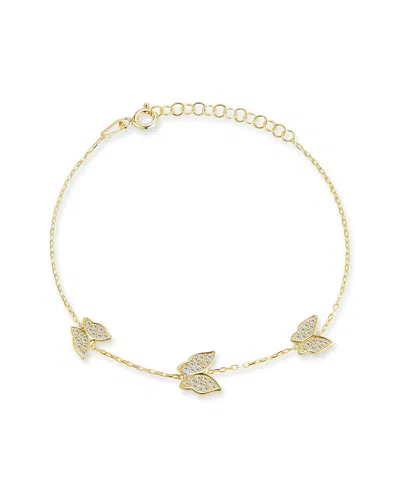 SPHERA MILANO SPHERA MILANO GOLD OVER SILVER BUTTERFLY BRACELET