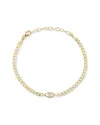 Sphera Milano Gold Over Silver Evil Eye Link Bracelet