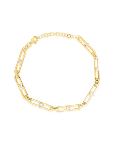 Sphera Milano Gold Over Silver Paperclip Chain Bracelet