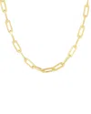 Sphera Milano Gold Over Silver Paperclip Chain Necklace