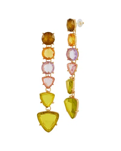 Sphera Milano Gold-plated Cz Earrings In Multi