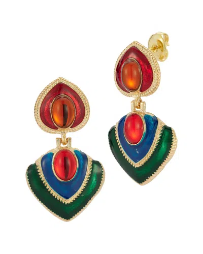 Sphera Milano Gold-plated Cz Earrings In Multi