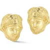 Sphera Milano Grecian Statement Stud Earrings In Gold