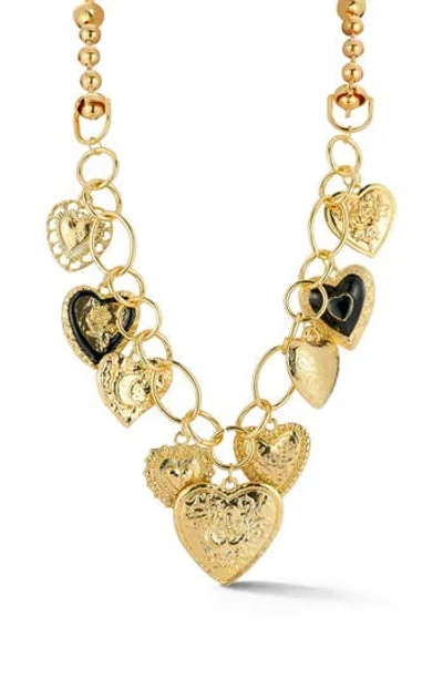 Sphera Milano Heart Charm Necklace In Gold