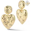 Sphera Milano Heart Drop Earrings In Gold
