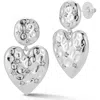 Sphera Milano Heart Drop Earrings In Silver