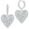 Sphera Milano Heart Drop Earrings In Silver