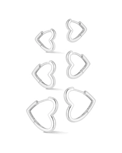 Sphera Milano Heart Earrings In Metallic