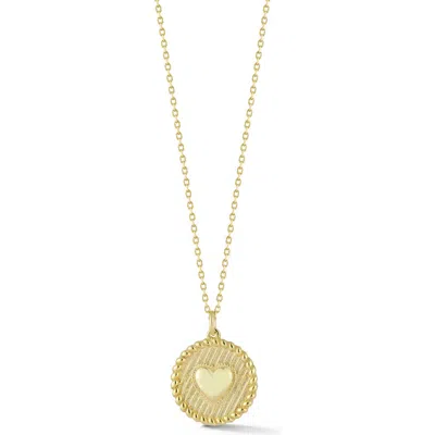 Sphera Milano Heart Medallion Pendant Necklace In Gold