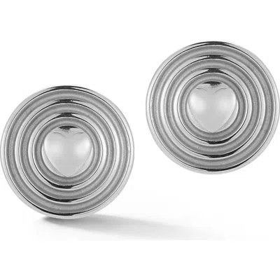 SPHERA MILANO SPHERA MILANO HEART STUD EARRINGS