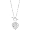 Sphera Milano Heart Toggle Pendant Necklace In Silver