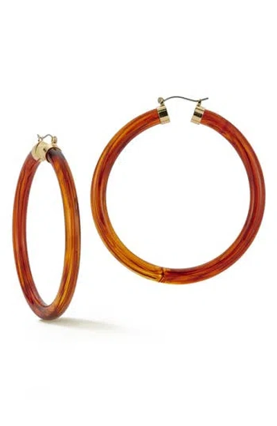 Sphera Milano Large Round Hoop Earrings In Multi