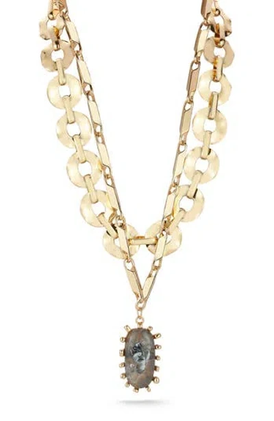 Sphera Milano Layered Pendant Necklace In Gold