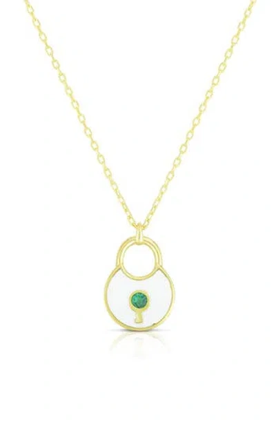 Sphera Milano Lock Pendant Necklace In Gold