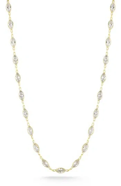Sphera Milano Marquise Cut Cubic Zirconia Choker Necklace In Gold